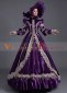 Purple Vintage Wedding Ball Gown Renaissance Costume with Hat