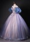 Violet Sexy Off Shoulder Tulle Formal Dress 2