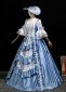 Blue Masked Prom Party Dress Masquerade Gown