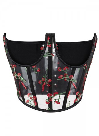 Sexy Perspective Mesh Corset Without Cups