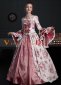 Renaissance Pink Floral Colonial Victorian Dress 1