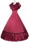 Wine Red Victorian Ball Gown Old West Saloon Girl Dress 2