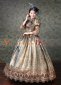 Gold Half Sleeves Embroidered Vintage Rococo Masquerade Ball Gown Dress 2