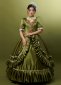 Green Masquerade Party Dresses Stage Theater Ball Gown 3