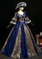 Navy Blue Halloween Masked Prom Party Dress