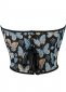 Butterfly Printed Sexy Brocade Overbust Corset