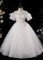 Girls Luxury Wedding Party Princess Dresses White
