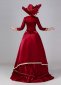 Christmas Burgundy Victorian Bustle Reenactment Costumes 3