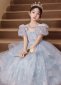 Blue Children Princess Party Sweet Ball Gown 3