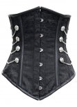Black Victorian Steampunk Underbust Corset With Chains