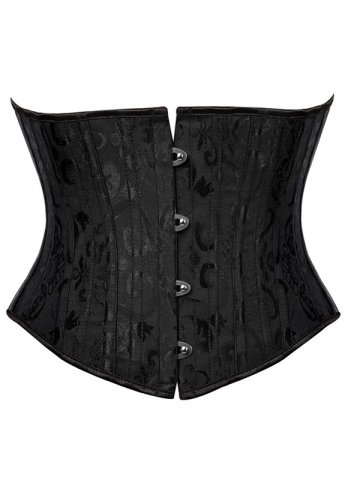 Black Victorian Circus Inspired Longline Underbust