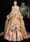 Clearance Champagne Jacquard Marie Antoinette Dress Gown