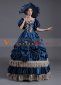 Blue Flower Baroque Wedding Ball Gown Theatre Costume 4