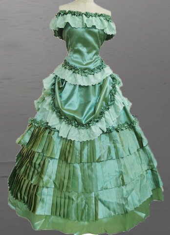 Taffeta Victorian Ball Gown Dress Katherine Pierce 1864 Dress Vampire Diaries Cosplay Gown Civil War Dress