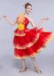 Women One Shoulder Theater Carnival Dance Petal Short Dresses Red