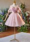 Pink Off the Shoulder Applique Formal Dress 1