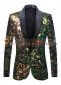 Blue Shiny Sequin Blazers Jackets for Men