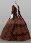 Women Coffee Floral Renaissance Colonial Gothic Victorian Dress