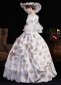 Pink Purple Floral Lace Short Flare Sleeve Floor Length Venice Carnival Dress 3