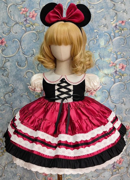 Girls Mouse Princess Dress Kids Lolita Birthday Party Dress