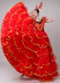Classic Red Spanish FlamencoPractice Dance Dress Holiday Party Formal Dresses