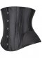 Black Satin Hip Gores Waspie Corsets