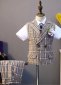 Boys 4 Piece Waistcoat Shorts Suits Kids Prom Formal Plaid Tuxedo