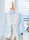 Children Piano Host Suit Gown Boys 5 Piece Slim Fit Suits for Kids Formal Ring Bearer Suits