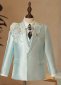 Boys Floral Embroidered Tuxedo Suit Formal Page Kids Wedding Dinner Prom Performance Communion 6 Pcs Set