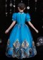 Girls Blue Tulle Evening Ball Gown Party Dress 3