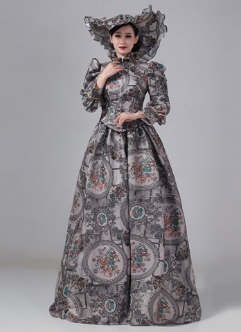 Vintage Edwardian Victorian Bustle Dresses Carnival Party Ball Gown