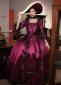 Shining Golden Thread Historical Vintage Dress Rose Red Marie Antoinette Dresses