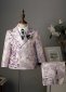Boys Purple Sequin Jacquard Tuxedo Suit 4