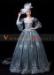 Blue Renaissance Rococo Wedding Gowns Dress for Women