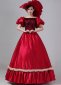 Burgundy Champagne Off-shoulder Historical Gothic Victorian Wedding Gown Dress