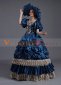 Blue Flower Baroque Wedding Ball Gown Theatre Costume 3