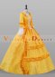 Yellow Floral Renaissance Marie Antoinette Victorian Dress for Women