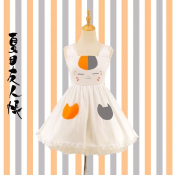 Whie Cat Printed Cosplay Lolita Daily Dress