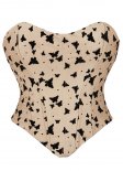 Sweet Butterfly Patterned Cotton Corset