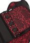 Burgundy Lace Covered Sexy Overbust Corset 4