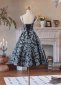 Girls Spaghetti Straps Vintage Jacquard Prom Dress 3