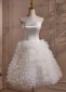 Gorgeous White Strapless Tulle Tiered Mini Cocktail Tutu Dress