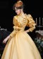 Women Yellow Queen Theatre Stage Costumes 3
