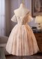 Pink Embroidery Bead Off The Shoulder Short Cocktail Ball Gown 5