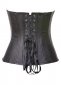 6XL Black And Red Leather Overbust Corset 2