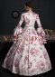 Renaissance Pink Floral Colonial Victorian Dress 3