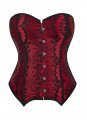 Red And Black Overbust Lingerie Corset
