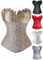 White And Black Satin Couture Corset 2