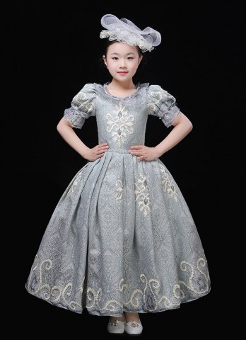 Kids Rococo Baroque Style Ball Gown Girls Historical Masquerade Dress