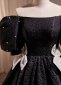 Black Off Shoulder Ball Gown Party Dress 2